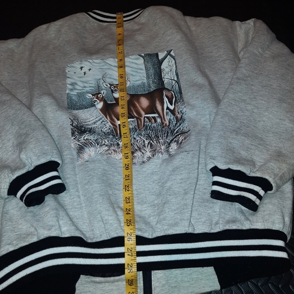 Vintage quilted lined animal print bomber unisex jacket - Picture 7 of 12